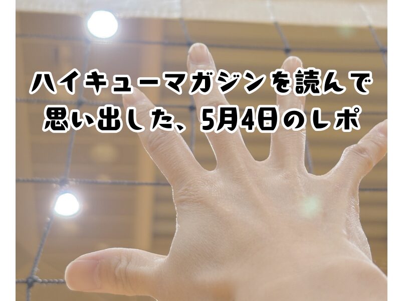 ハイキューを思い出す仙台市体育館でのバレーボールネットと手